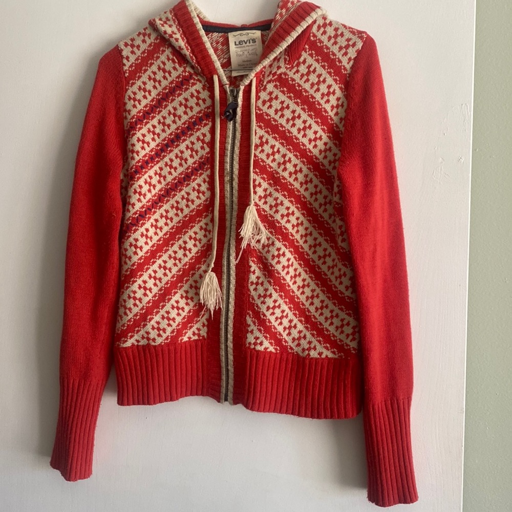 Levi Scandinavian Style knit zip up Hoodie